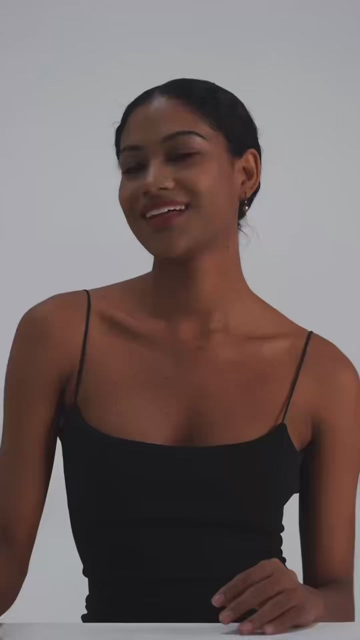 Midnight Bloom pearl earrings French hook fastening detail